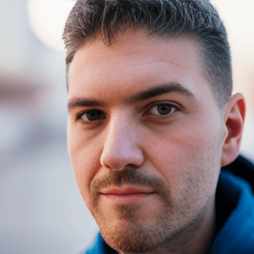 Selfies — AI artwork by Josh Auriemma (00035-2569714914-portrait, close-up, joshauriemma man, in hoodie, colorful bokeh balls lights, cinematic lighting, --ar 3_4 --test)